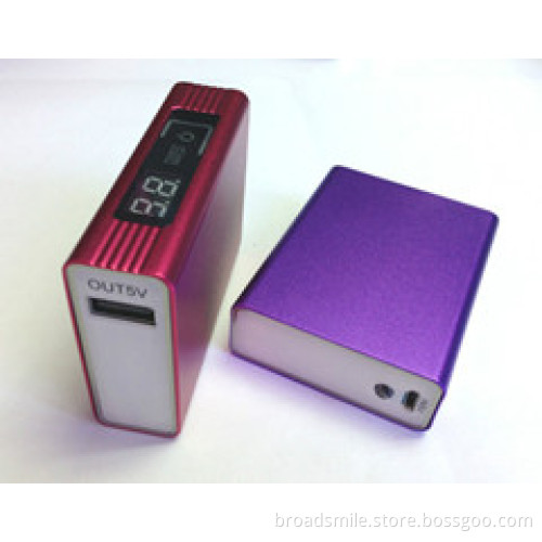 Power display Aluminium Powerbank 5200MAH External battery